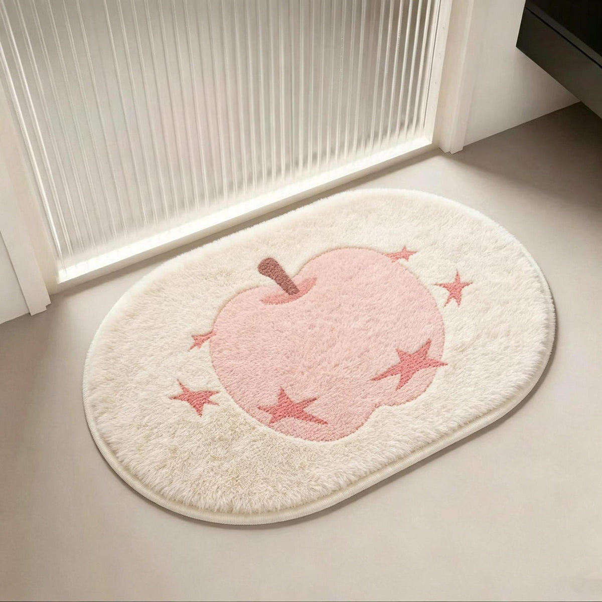 Apple-Themed Plush Bath Mat — product view 7