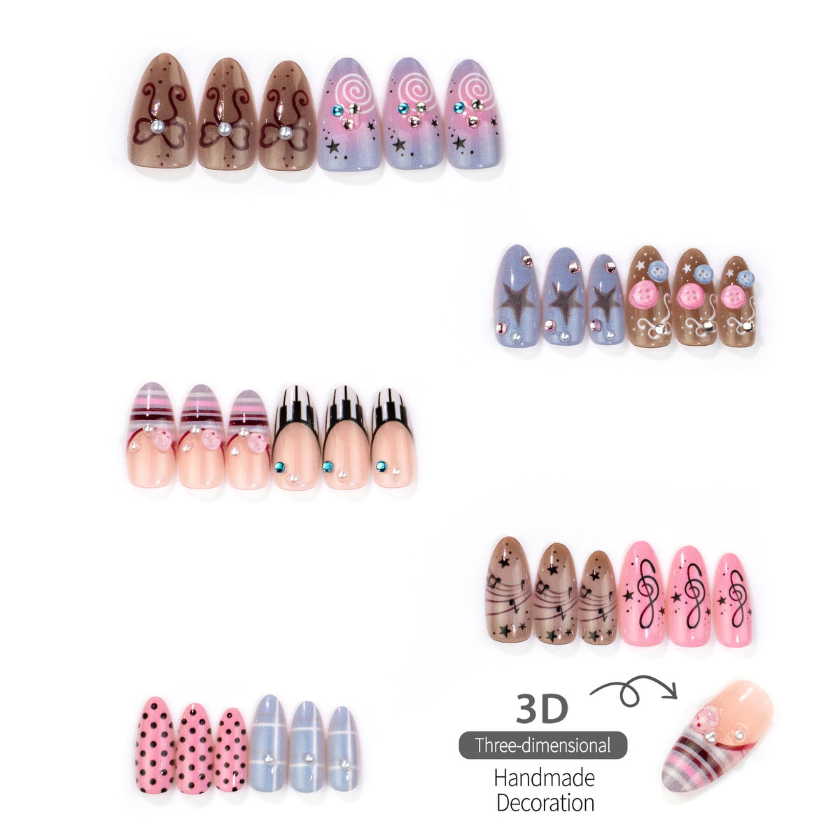 Creative Artistic Press-On Nail Art Set — product view 3