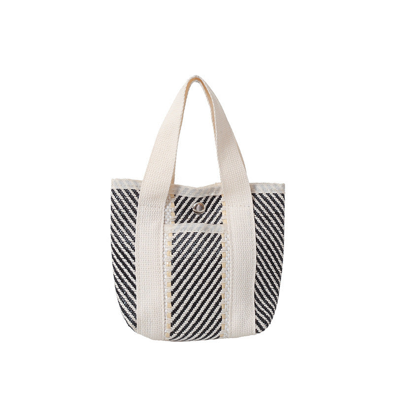 WoColorful Woven Beach Tote Bag LoungeYard — product view 6