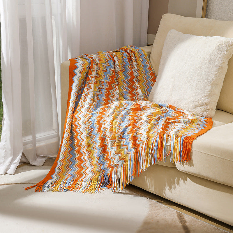Zigzag Weave Throw Blanket LoungeYard — product view 5
