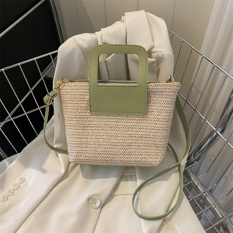 Modern Textured Woven Handheld Bag LoungeYard — product view 1