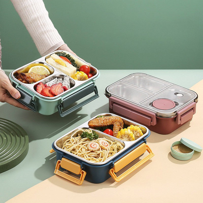 Stainless Steel Bento Box with Leak-Proof Lid — product view 1