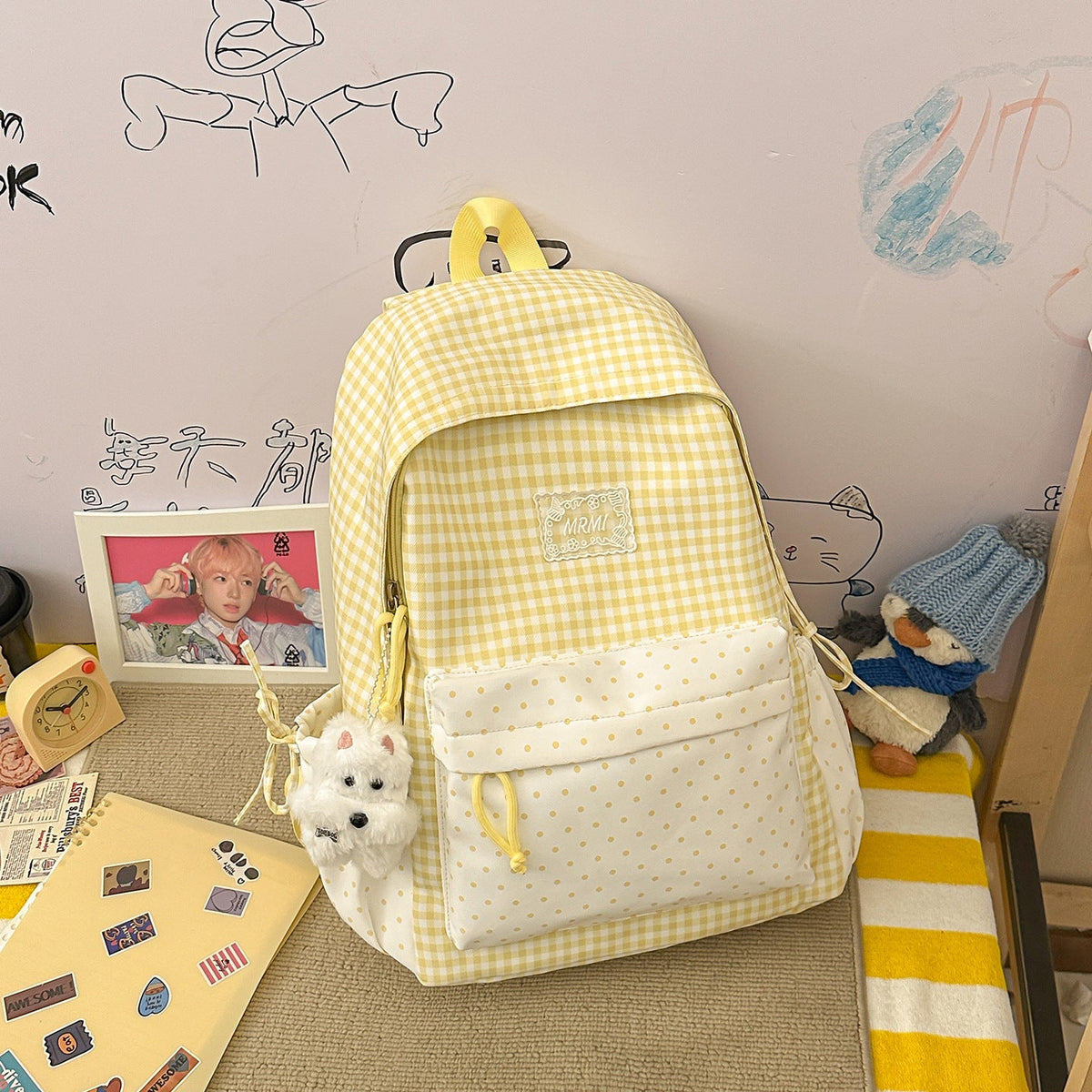 Chic Plaid Backpack LoungeYard — product view 7