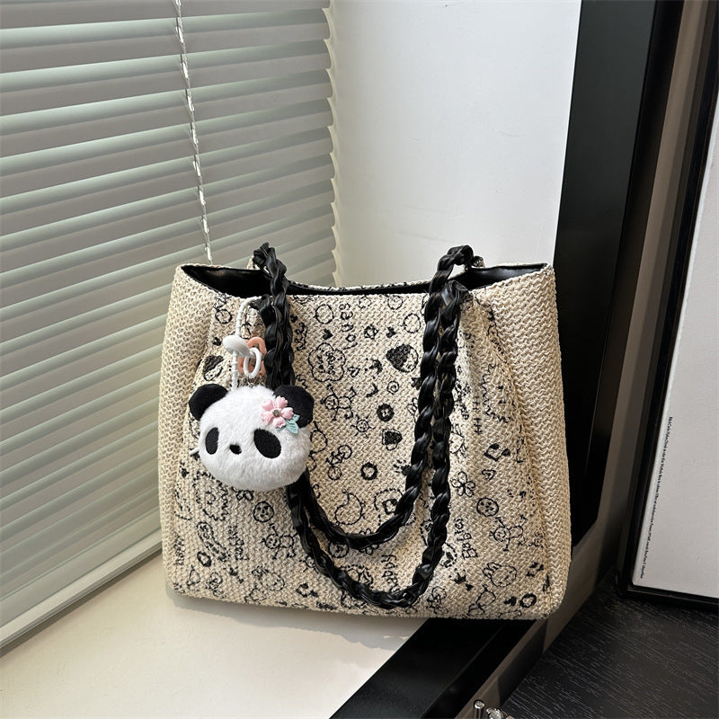 Chic Woven Tote Bag LoungeYard — product view 4