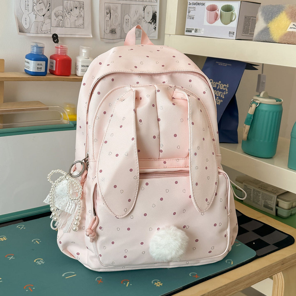 Cute Bunny-Ear Themed Backpack LoungeYard — product view 7
