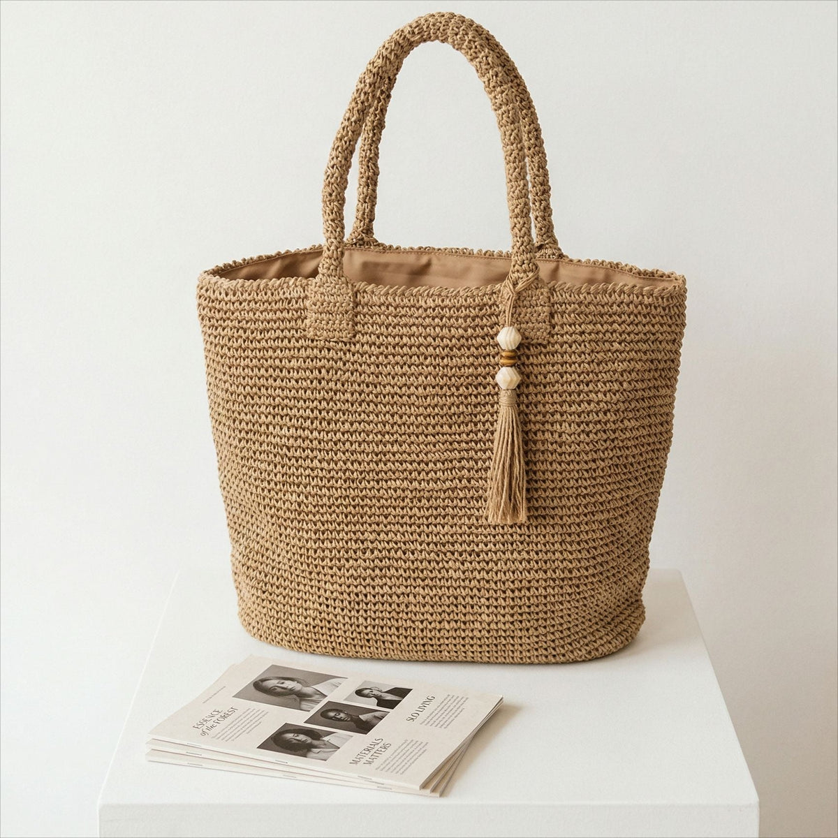 Macramé bag with tassel details LoungeYard — product view 1