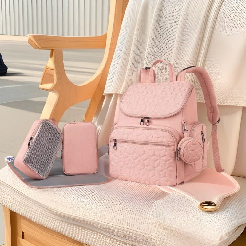 Versatile Quilted Multi-Pocket Backpack LoungeYard — product view 1
