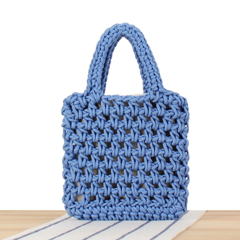 Stylish Macrame Tote Bag LoungeYard — product view 4