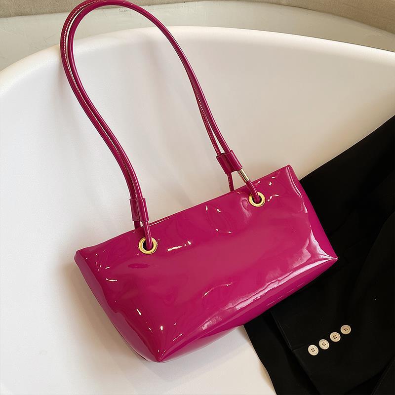 Glossy Patent Leather Handbag — product view 6