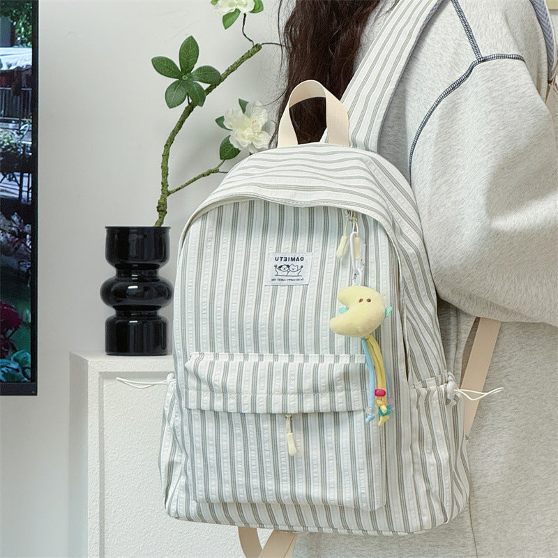 Striped Casual Backpack LoungeYard — product view 2