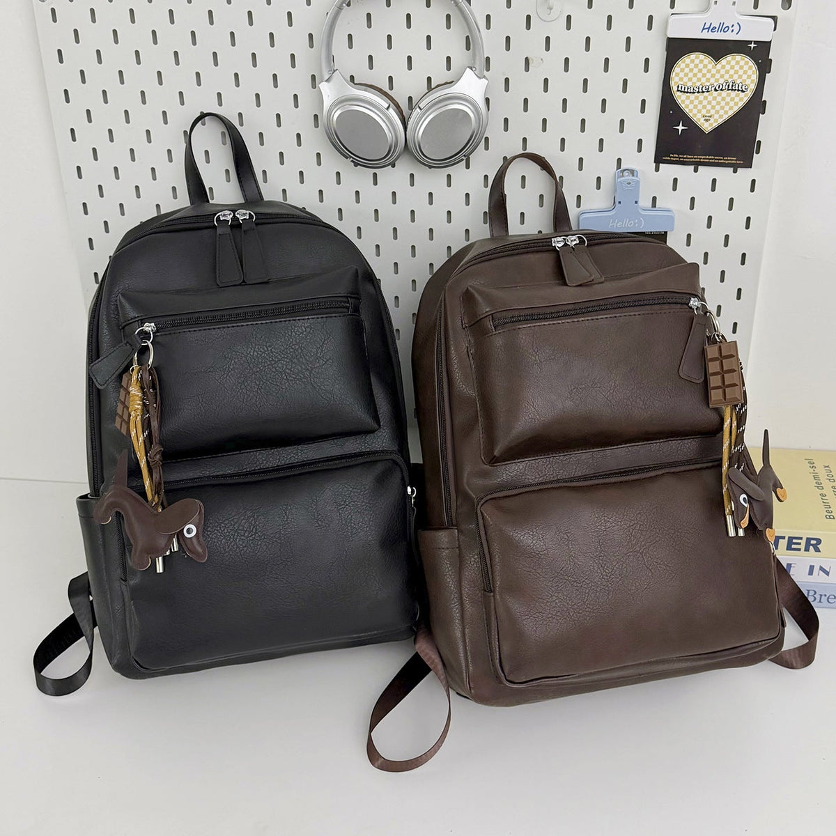 Modern Leather Backpack LoungeYard — product view 4