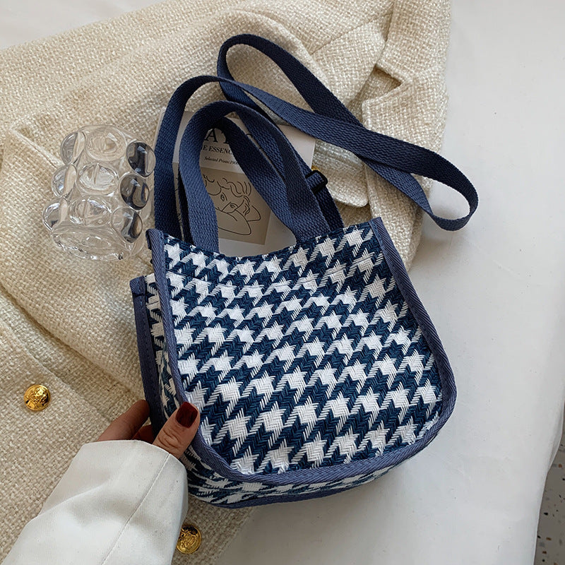 Houndstooth Patterned Tote Bag — product view 6