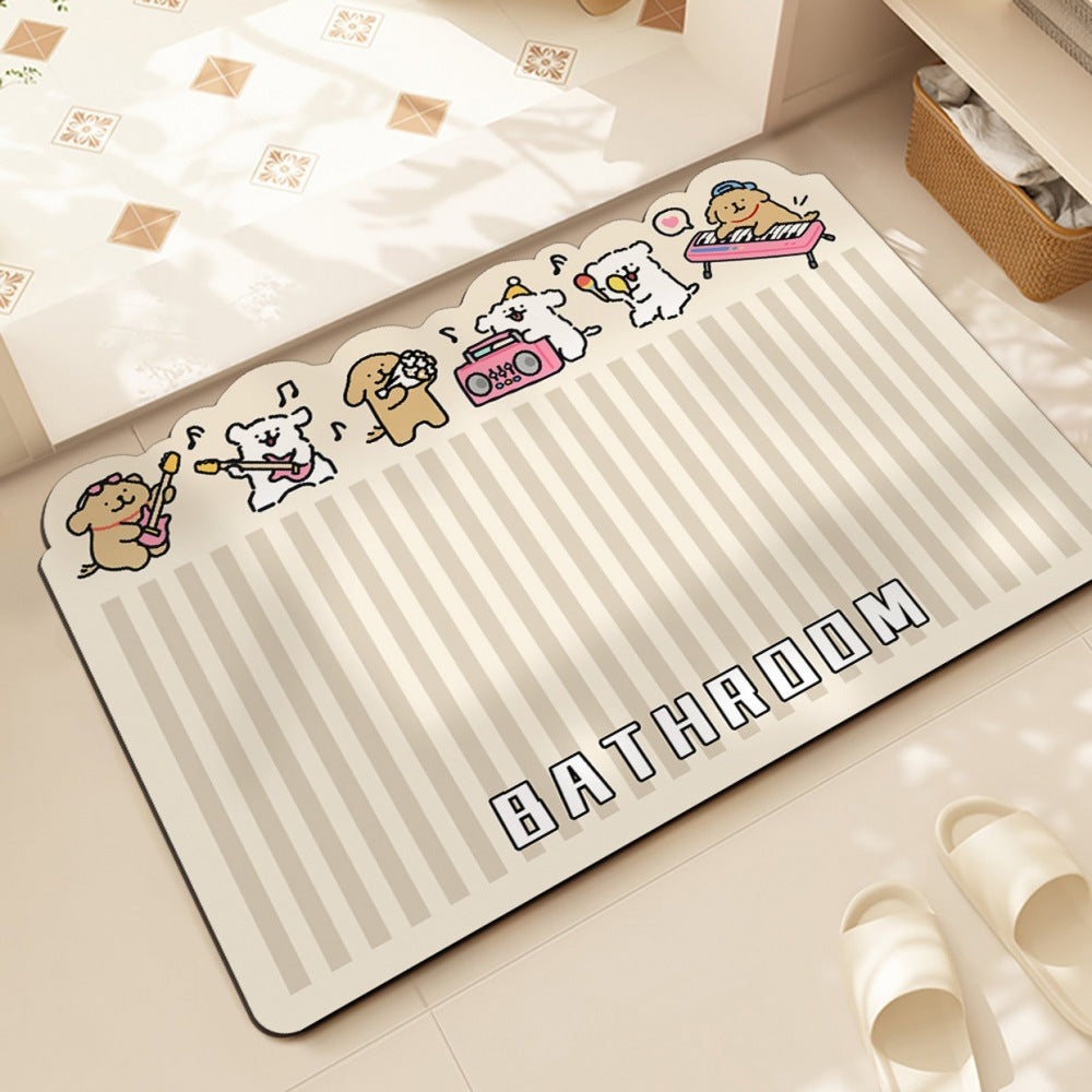 Cartoon Bear-Themed Bath Mat — product view 5