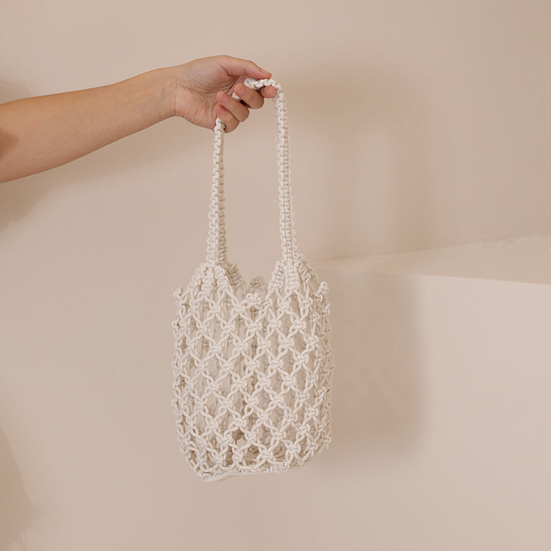 Macrame Tote Bag with Unique Lacing LoungeYard — product view 4