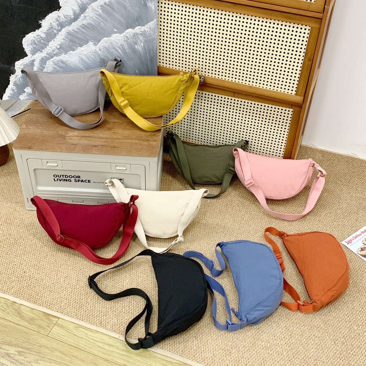 Shoulder bag with adjustable shoulder strap and practical compartments LoungeYard — product view 1