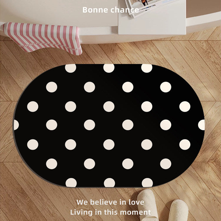 Modern Oval Decorative Bath Mat — product view 4