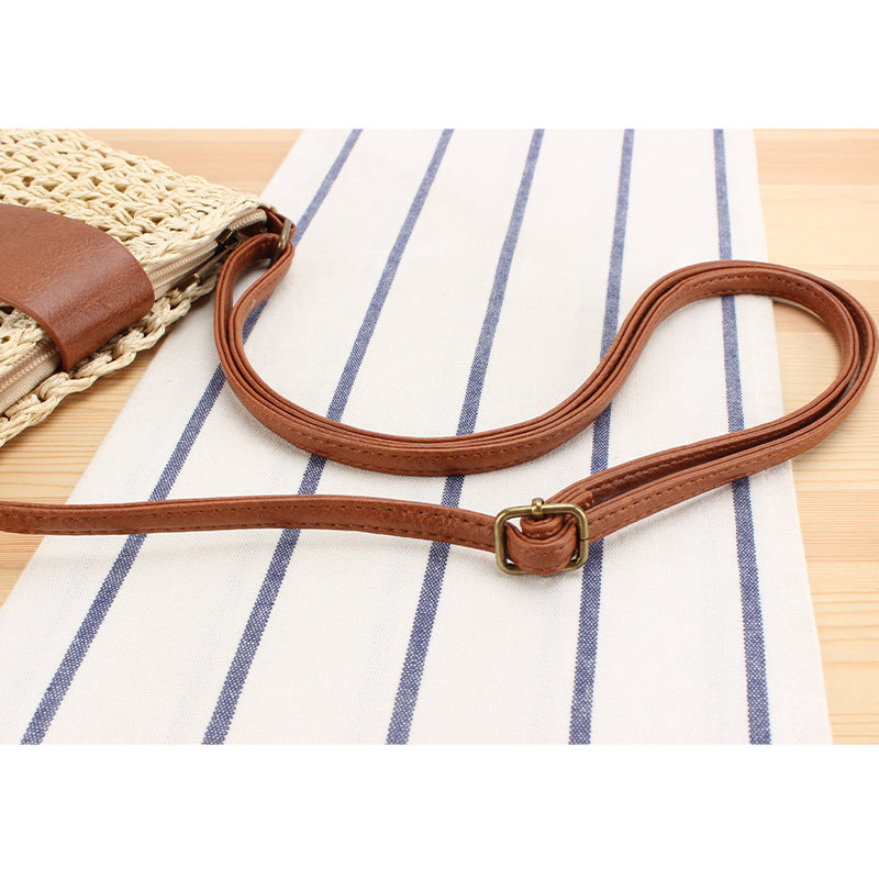 Braided shoulder bag with leather accents LoungeYard — product view 2