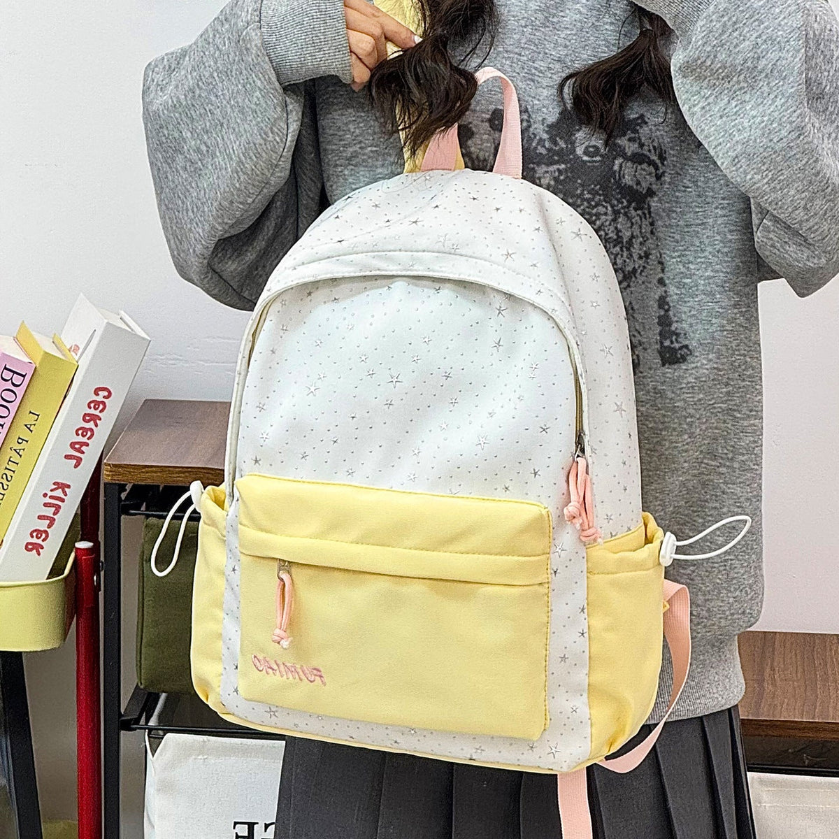 Multi-Purpose Star-Patterned Backpack LoungeYard — product view 3