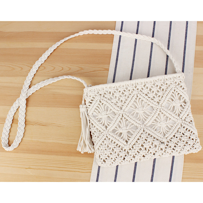 Hand-manipulated Macramé Crossbody Bag LoungeYard — product view 4