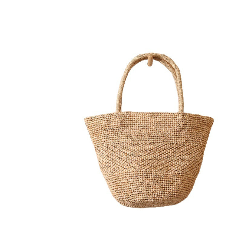 Handmade wicker tote bag with sturdy handles LoungeYard — product view 5
