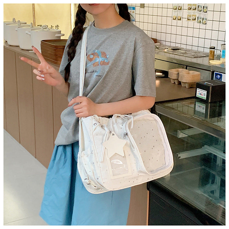 Stylish Multi-Pocket Drawstring Tote Bag LoungeYard — product view 3