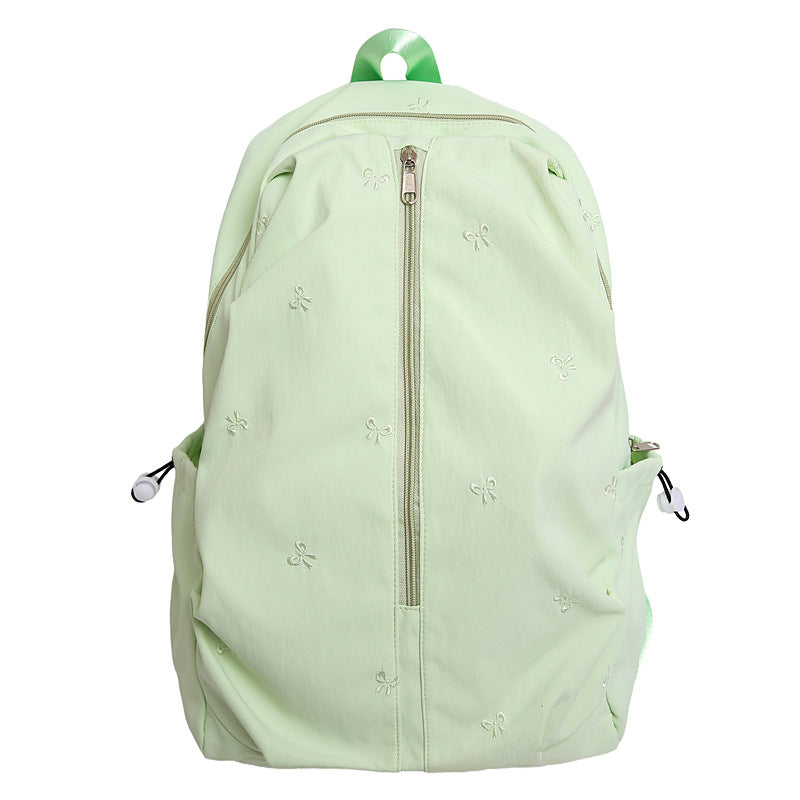 Embroidered Bow Design Backpack LoungeYard — product view 1