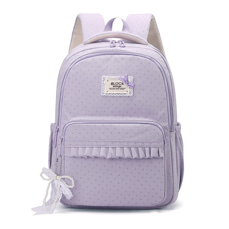 Decorative Polka Dot Backpack LoungeYard — product view 4