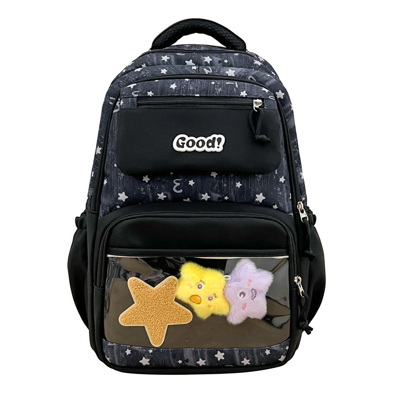 Children's Starry Print School Backpack LoungeYard — product view 2