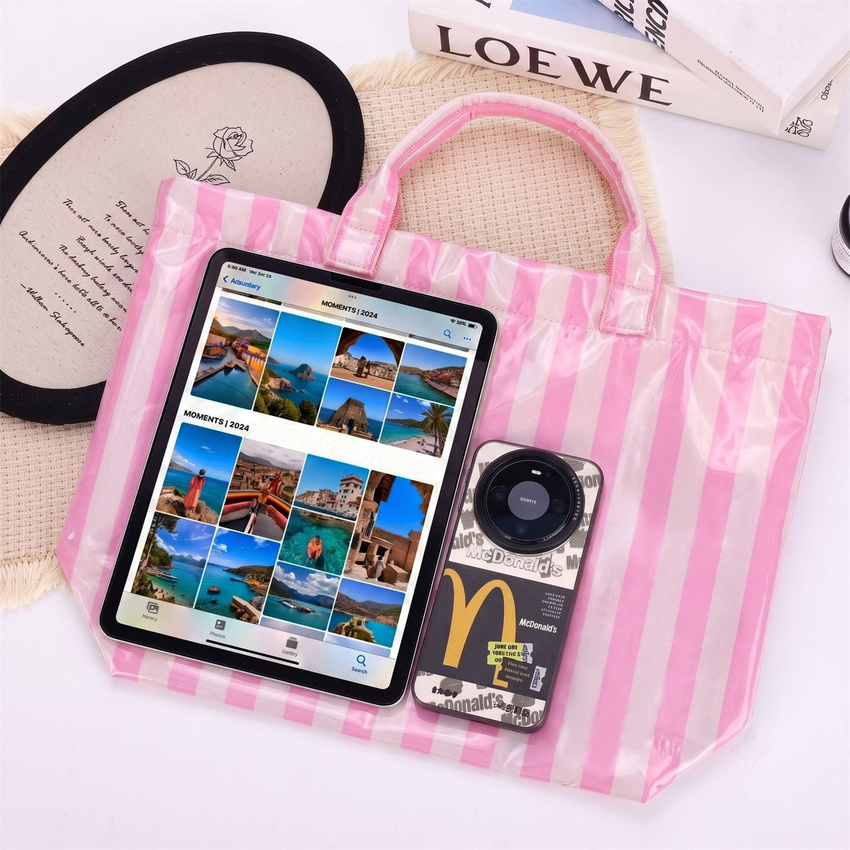Versatile Laminated Beach Tote LoungeYard — product view 4