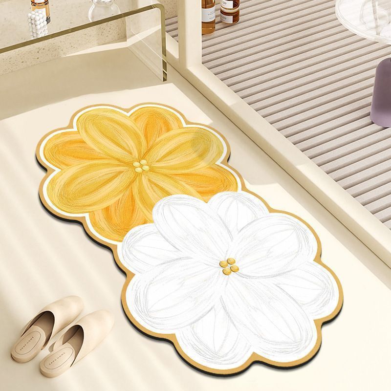 Decorative Floral Pattern Bath Mat for Bathrooms — product view 4
