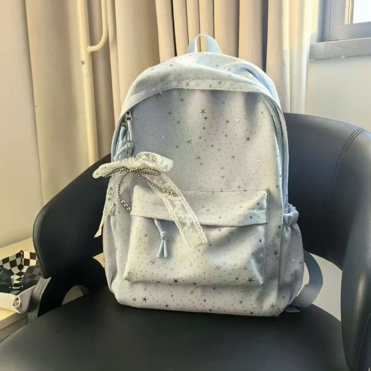 Star-Patterned Trendy Backpack LoungeYard — product view 2