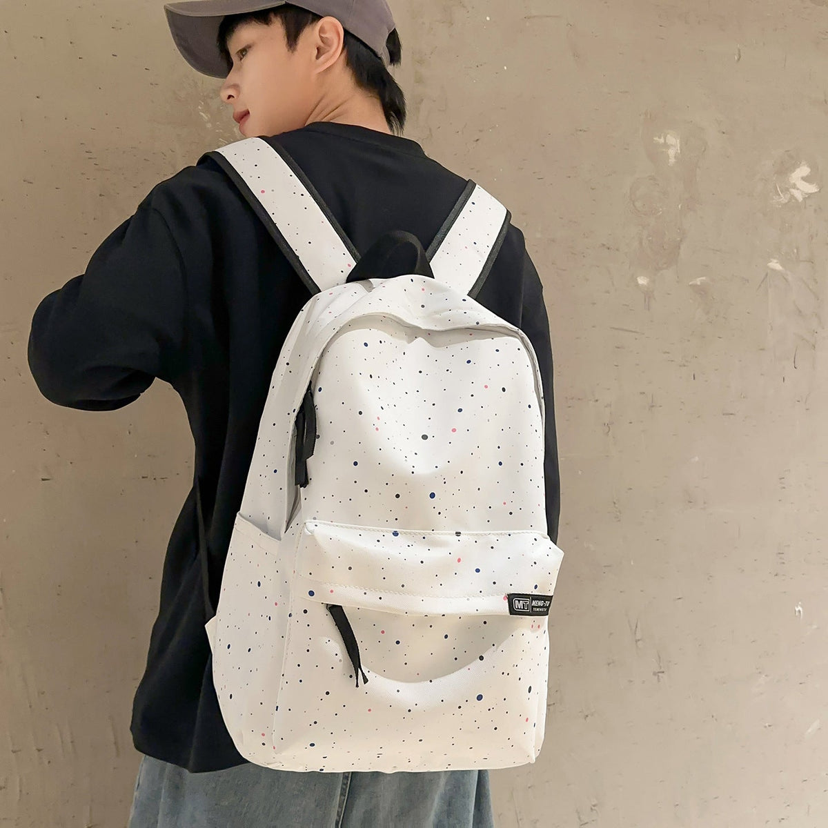 Space-Patterned Casual Backpack LoungeYard — product view 1
