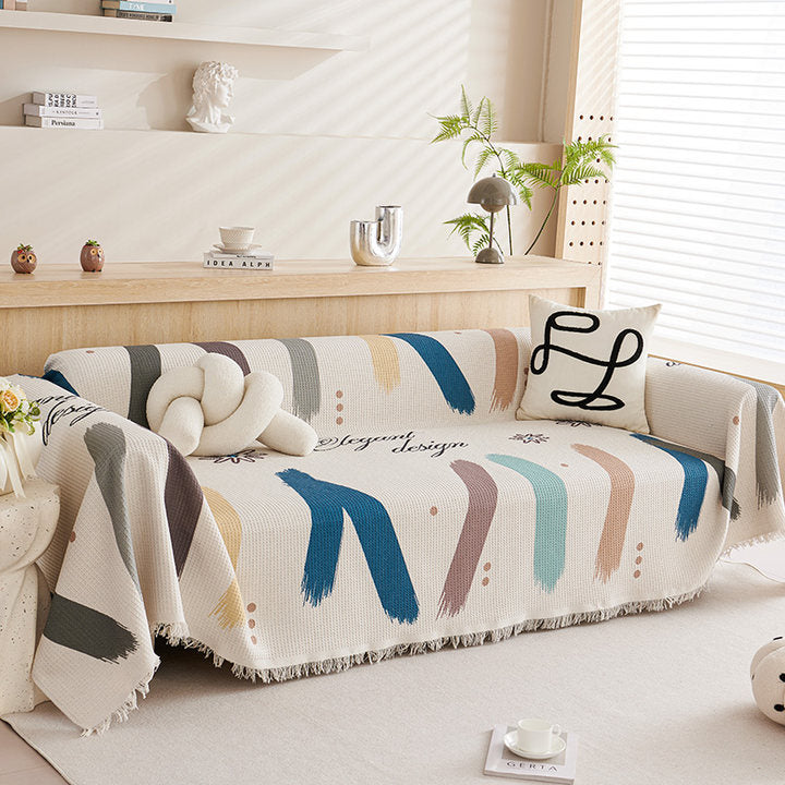 Artistic Patterned Sofa Throw Blanket — product view 4