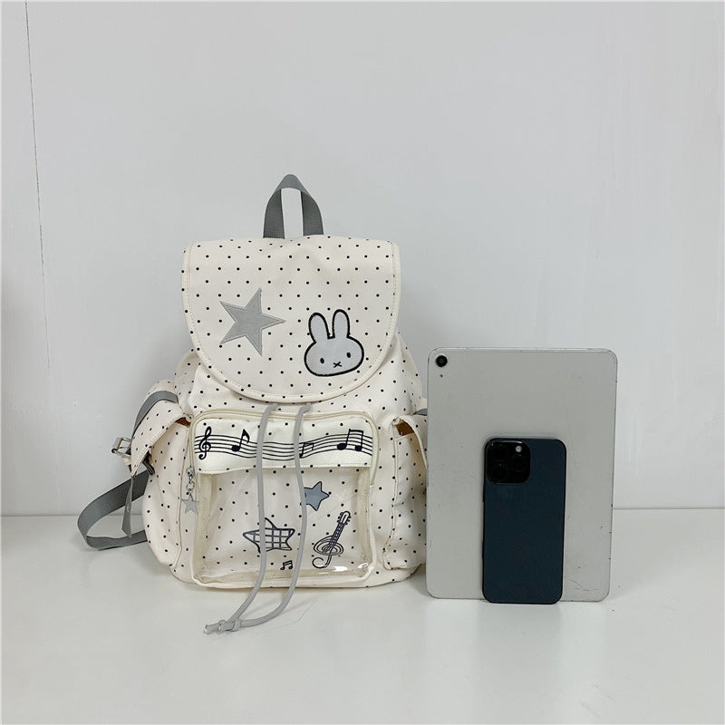 Cute Illustrated Character Backpack LoungeYard — product view 3