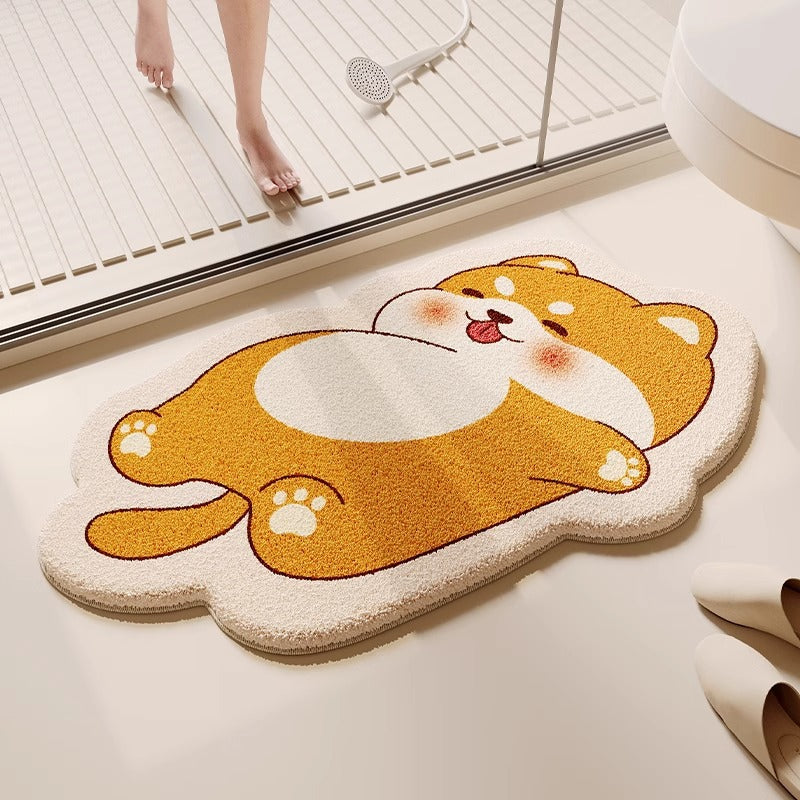 Cute Croissant-Shaped Bath Mat — product view 2