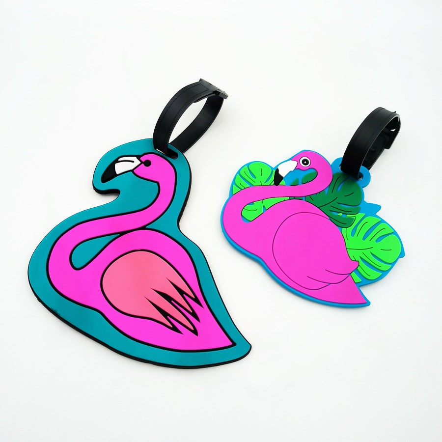 Tropical Flamingo Luggage Tag LoungeYard — product view 3