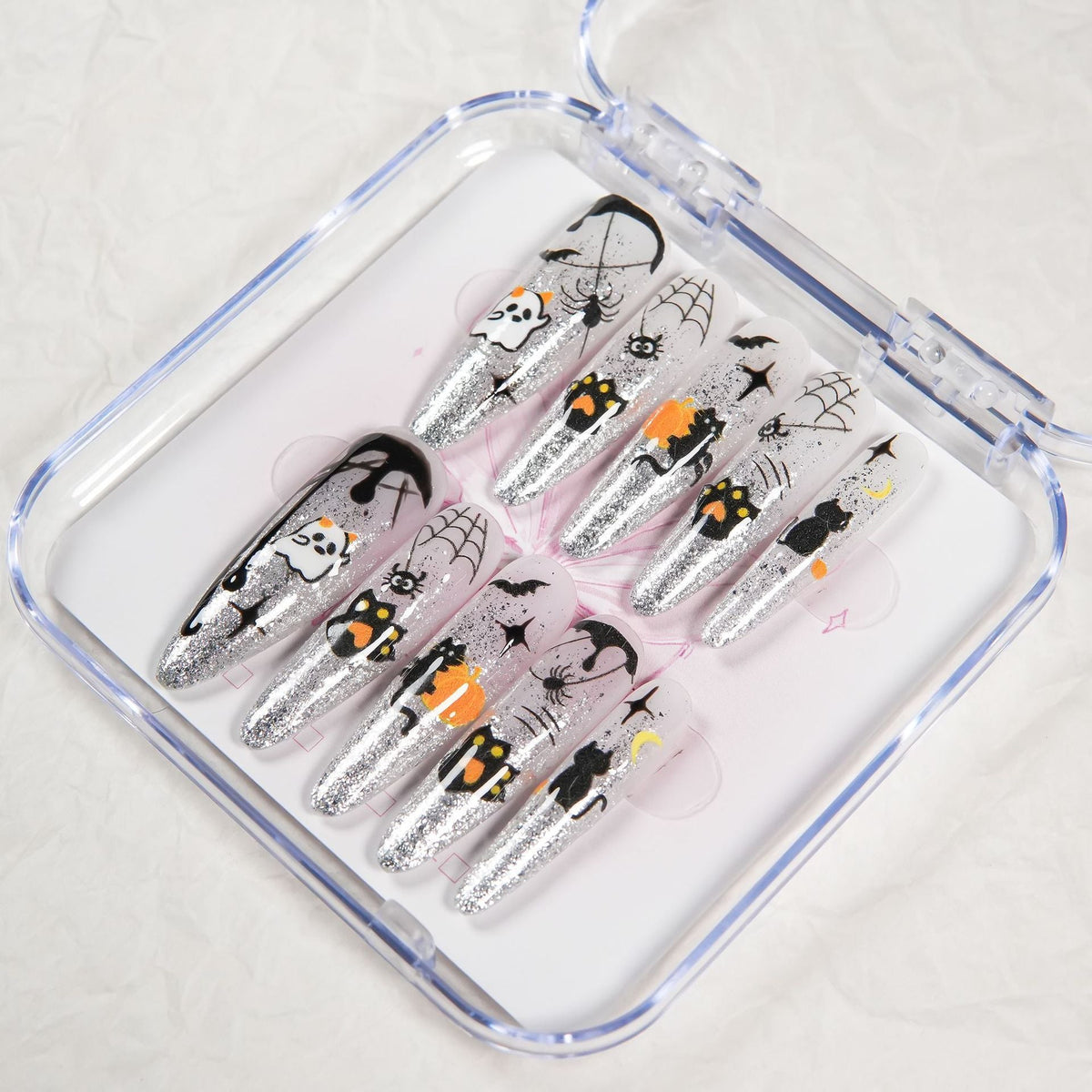 Glittery Halloween-Themed Press-On Nails — product view 4