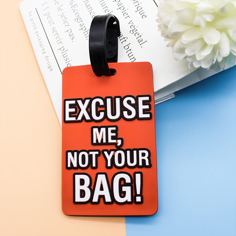 Unisex Luggage Tag with Funny Saying LoungeYard — product view 7