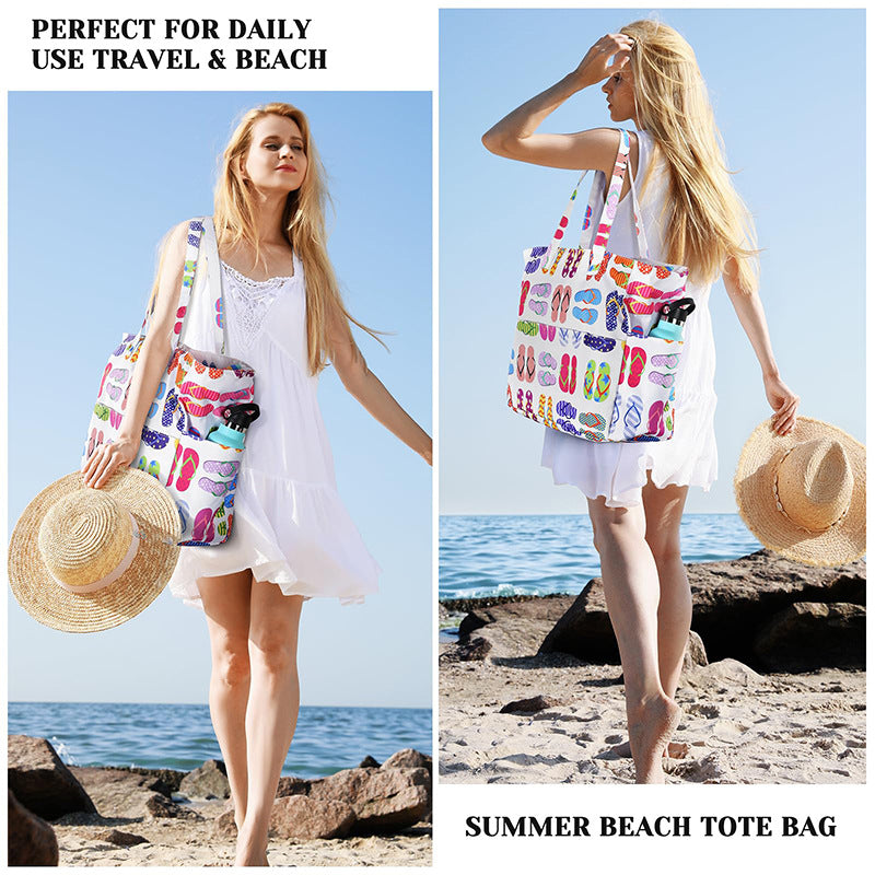 Spacious and Stylish Shopping Bag with Striped Pattern LoungeYard — product view 2
