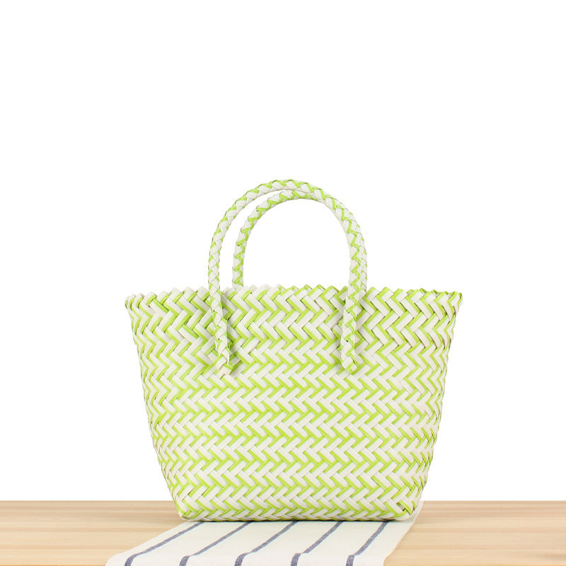 Braided Tote Bag with Modern Patterns LoungeYard — product view 6