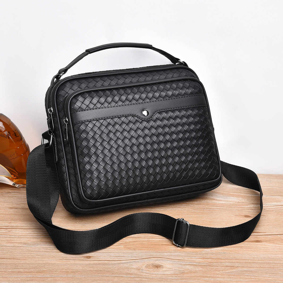 Stylish and Practical Briefcase with Braided Design LoungeYard — product view 1
