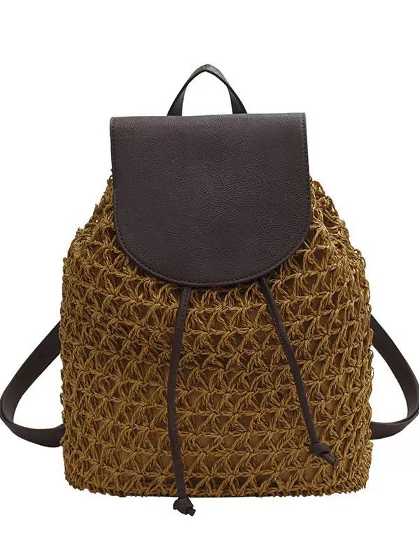 Handcrafted backpack bag with leather embellishments LoungeYard — product view 7