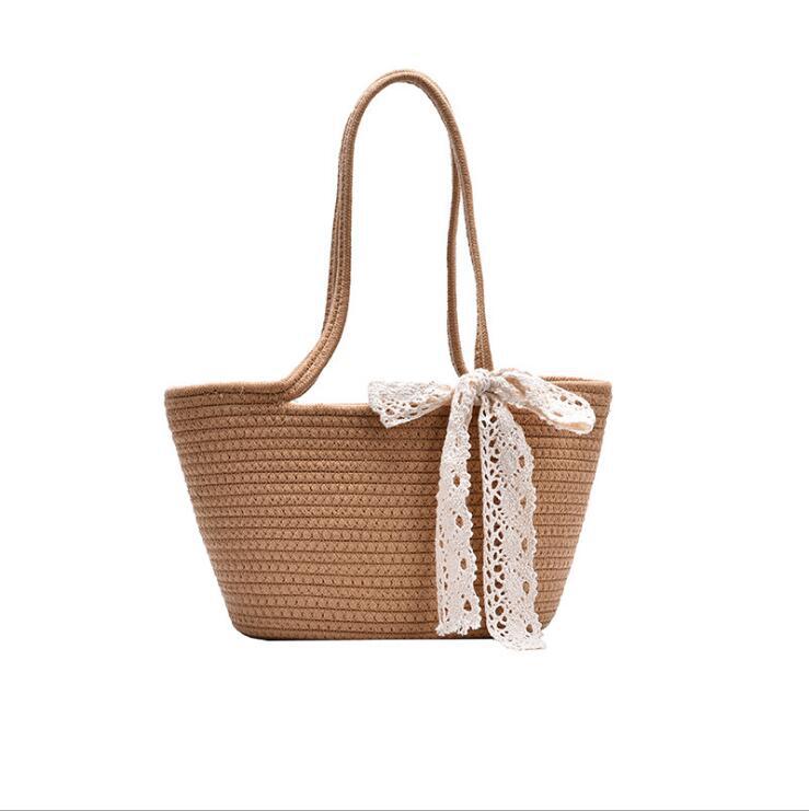 Elegant Bast Handbag with Lace Accent LoungeYard — product view 5