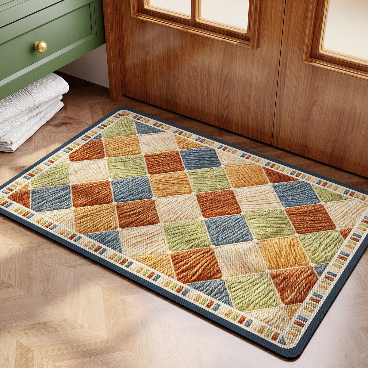 Textured Reversible Bath Rug — product view 2