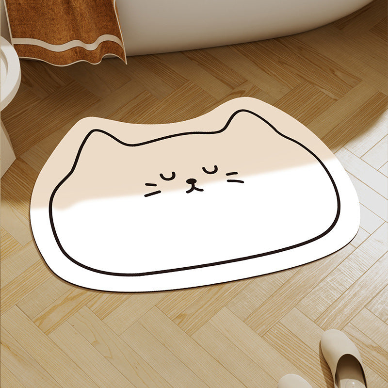 Cat-Shaped Decorative Bath Mat — product view 5