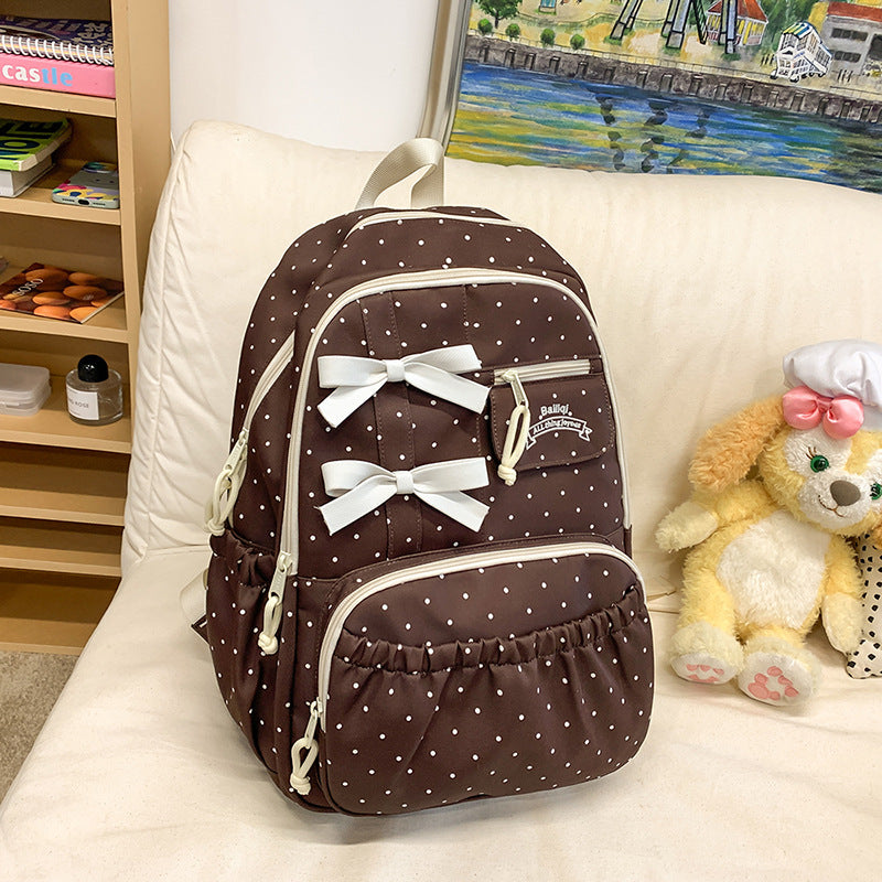 Charming Bow-Embellished Backpack LoungeYard — product view 7