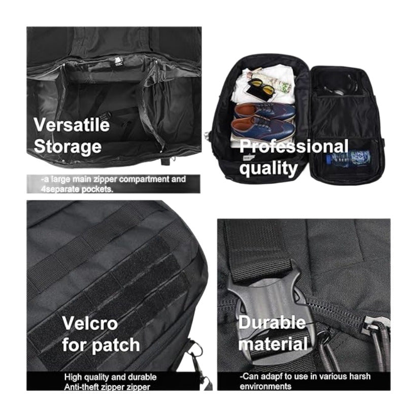 Tactical Duffel Bag with Multi-Compartment Storage LoungeYard — product view 5