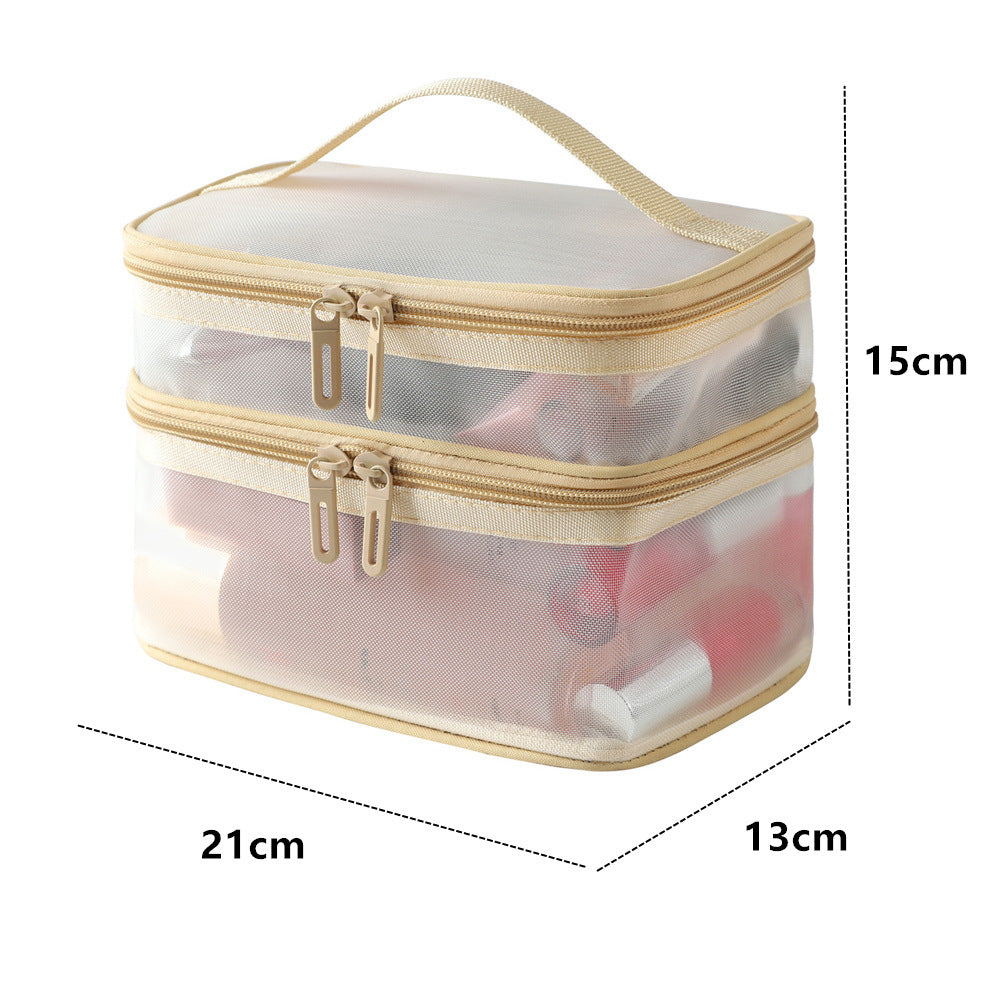 Stylish Double-Layer Cosmetic Organizer LoungeYard — product view 4