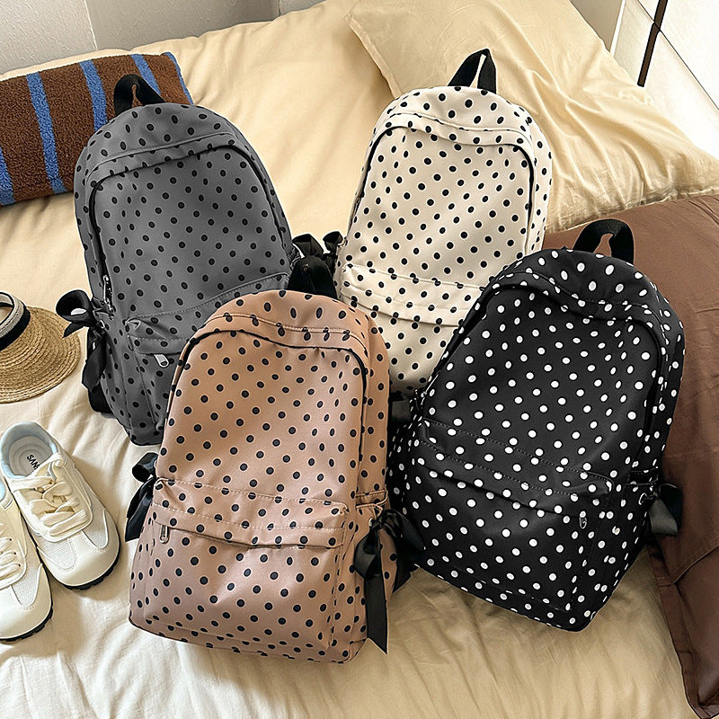 Fun Polka Dot Casual Backpack LoungeYard — product view 4