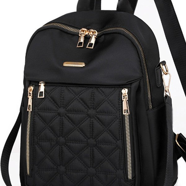 Women's Quilted Multi-Pocket Backpack LoungeYard — product view 4